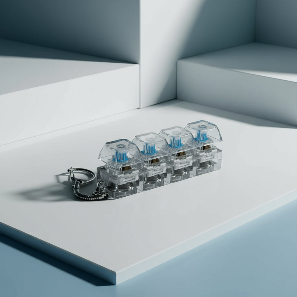 Relaxing 3/4/9 Keys Finger Keyboard Keycap Stress Relief Decompression Toy Gadget Key Button Fidget Keychain Adult