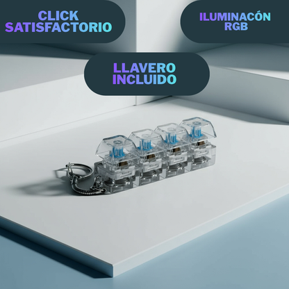 GlowKey ASMR Pro™ – Teclas luminosas con click satisfactorio