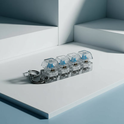 Relaxing 3/4/9 Keys Finger Keyboard Keycap Stress Relief Decompression Toy Gadget Key Button Fidget Keychain Adult